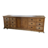XXL solid oak counter sideboard