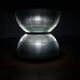 Holophane coffee table in marble and aluminium