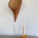 Wicker basket cornucopia