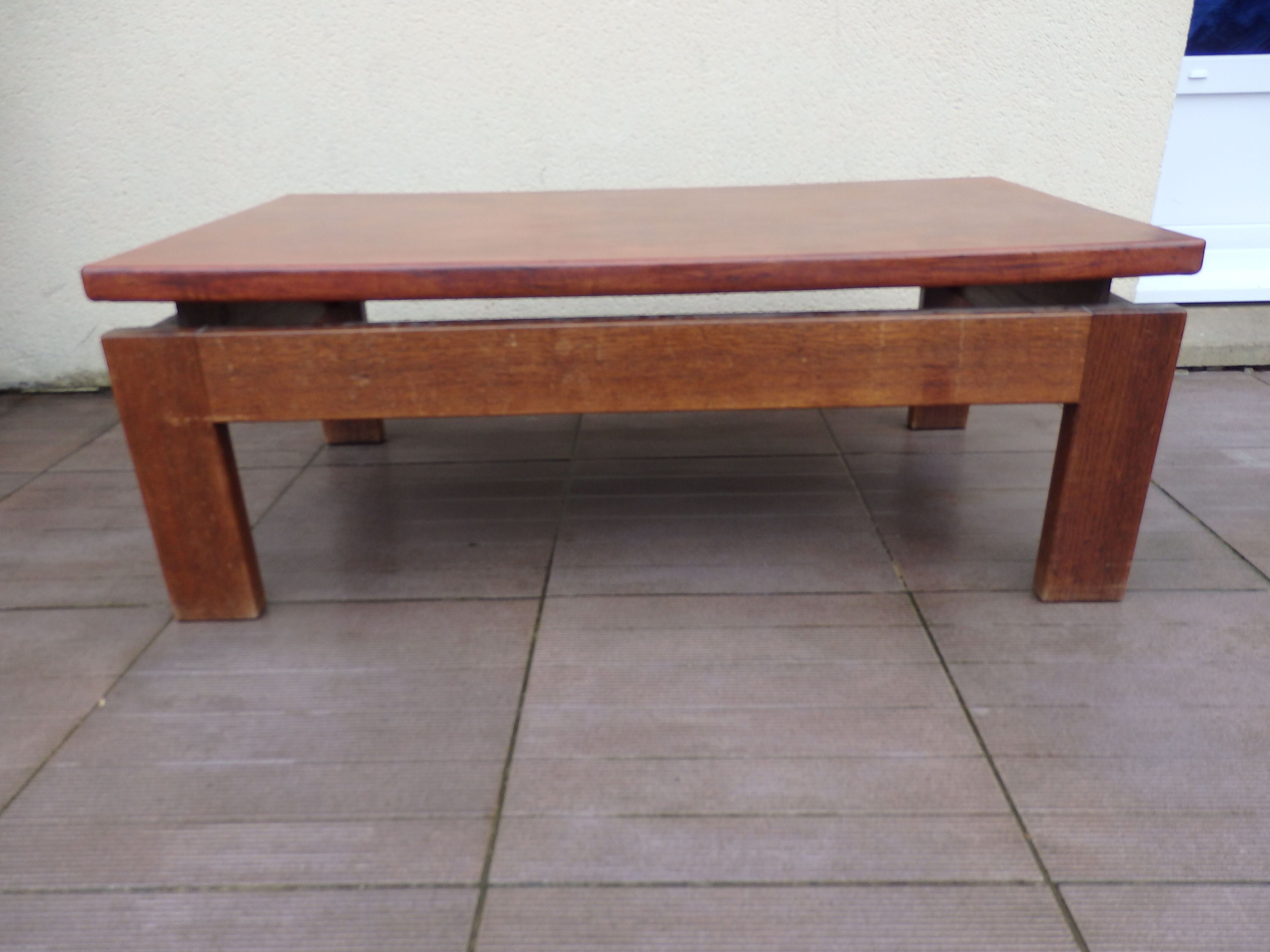 Vintage leather coffee table