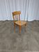Chaise de salle à manger vintage avec assise en rotin : années 1970, Yougoslavie, intérieur boho