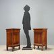 Antique Louis-Philippe bedside tables in walnut and fir, Italy, 19th century.