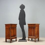 Antique Louis-Philippe bedside tables in walnut and fir, Italy, 19th century.