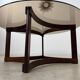 Ancienne table basse en palissandre et plateau de verre design Ingmar Relling pour Westnofa vintag annees 70