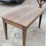 Old rustic farm table in solid oak 19th - 1m12