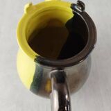 Ancienne cafetière / théière, céramique bicolore, Luc Lucchesi, de Vallauri