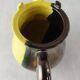 Antique coffee pot / teapot, two-tone ceramic, Luc Lucchesi, from Vallauri