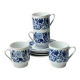 Vintage Melitta coffee service – White porcelain with blue flowers – 1970s – Made in Germany