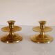 Pair of vintage Scandinavian brass candlesticks 1960