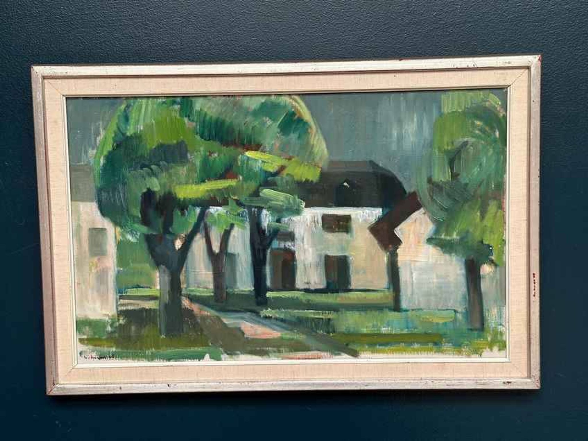 Original Swedish Oil On Canvas – “The White House” By Harry Wichmann – Signed – Vintage & Framed