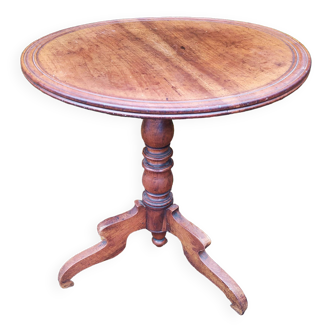 Louis Philippe pedestal table with tilting top