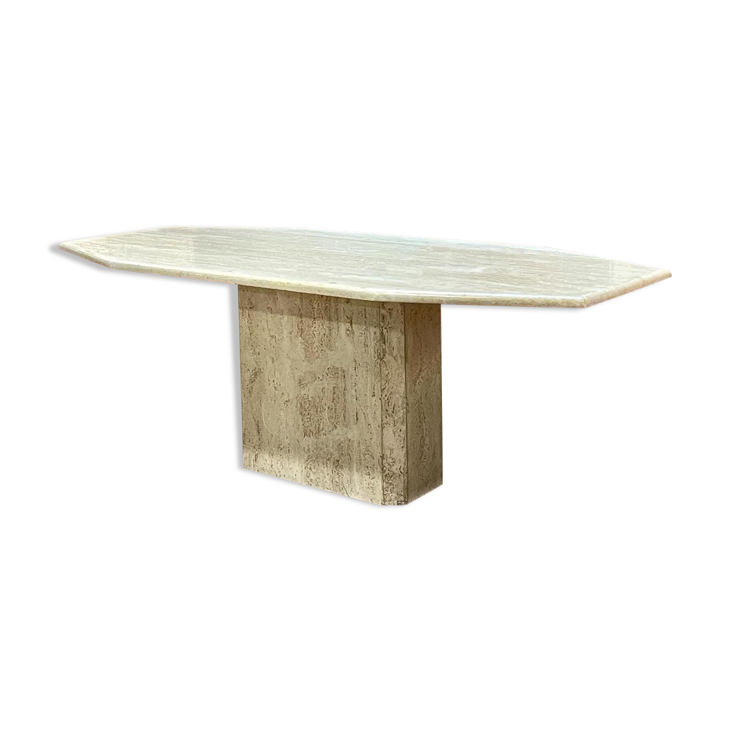 Travertine table from the 1970s from Roche Bobois