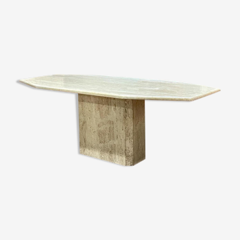 Table en travertin des années 1970 de chez Roche Bobois