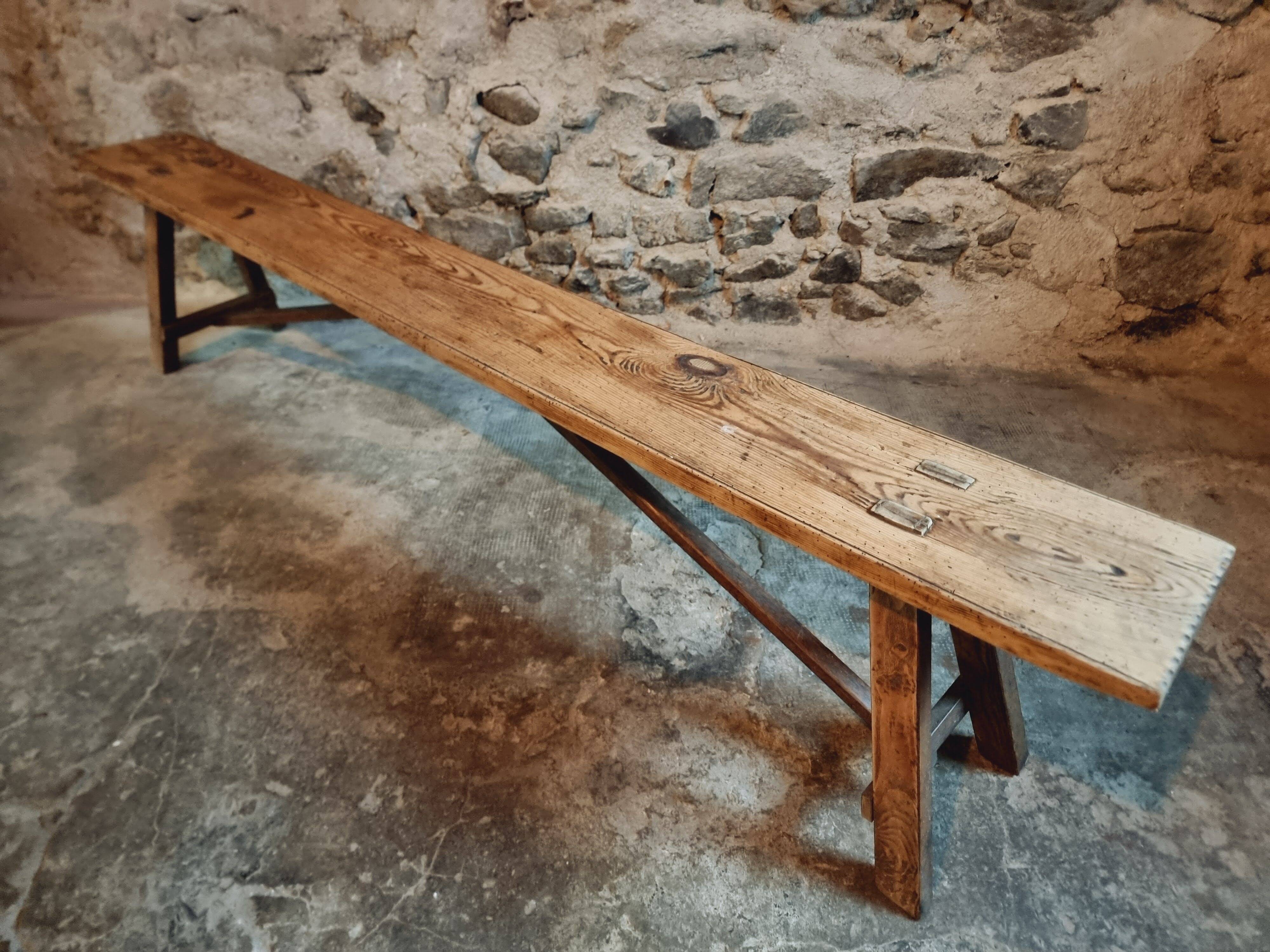 Banc Ancien Rustique en Bois | Style Ferme & Campagne