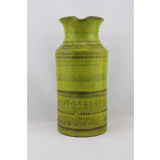 Aldo Londi vase for Bitossi green ceramic