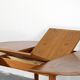 Midcentury Danish Teak Extending Round Table.