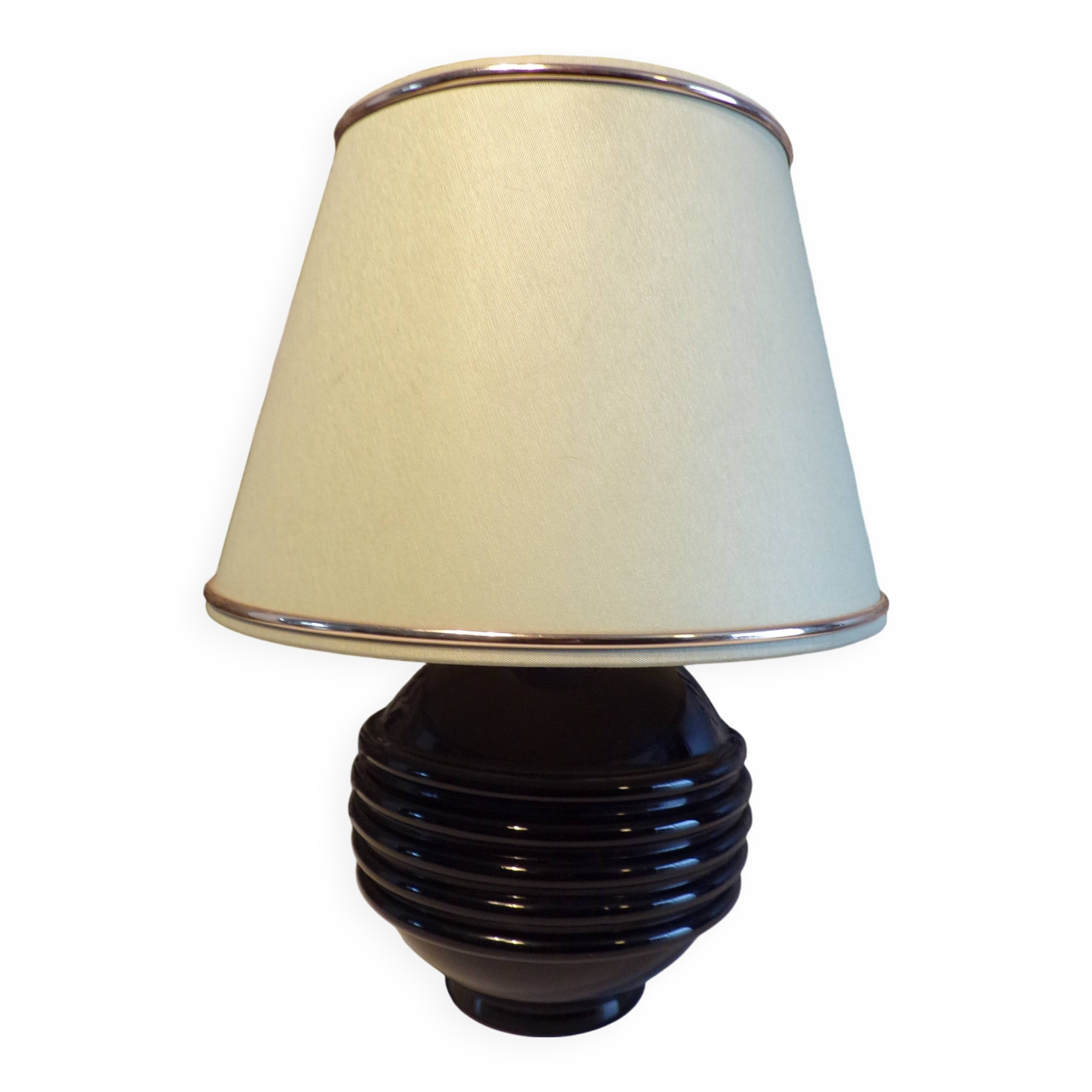 Black opaline ball lamp 1930