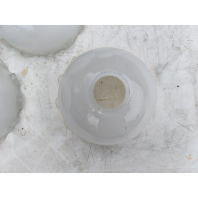 Lot de 5 opalines blanches