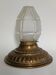 Copper ceiling light with frosted glass globe