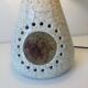 Accolay Lamp, the base in glazed ceramic with openwork decoration.