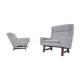 Set of two Dutch design lounge chairs with wenge feet