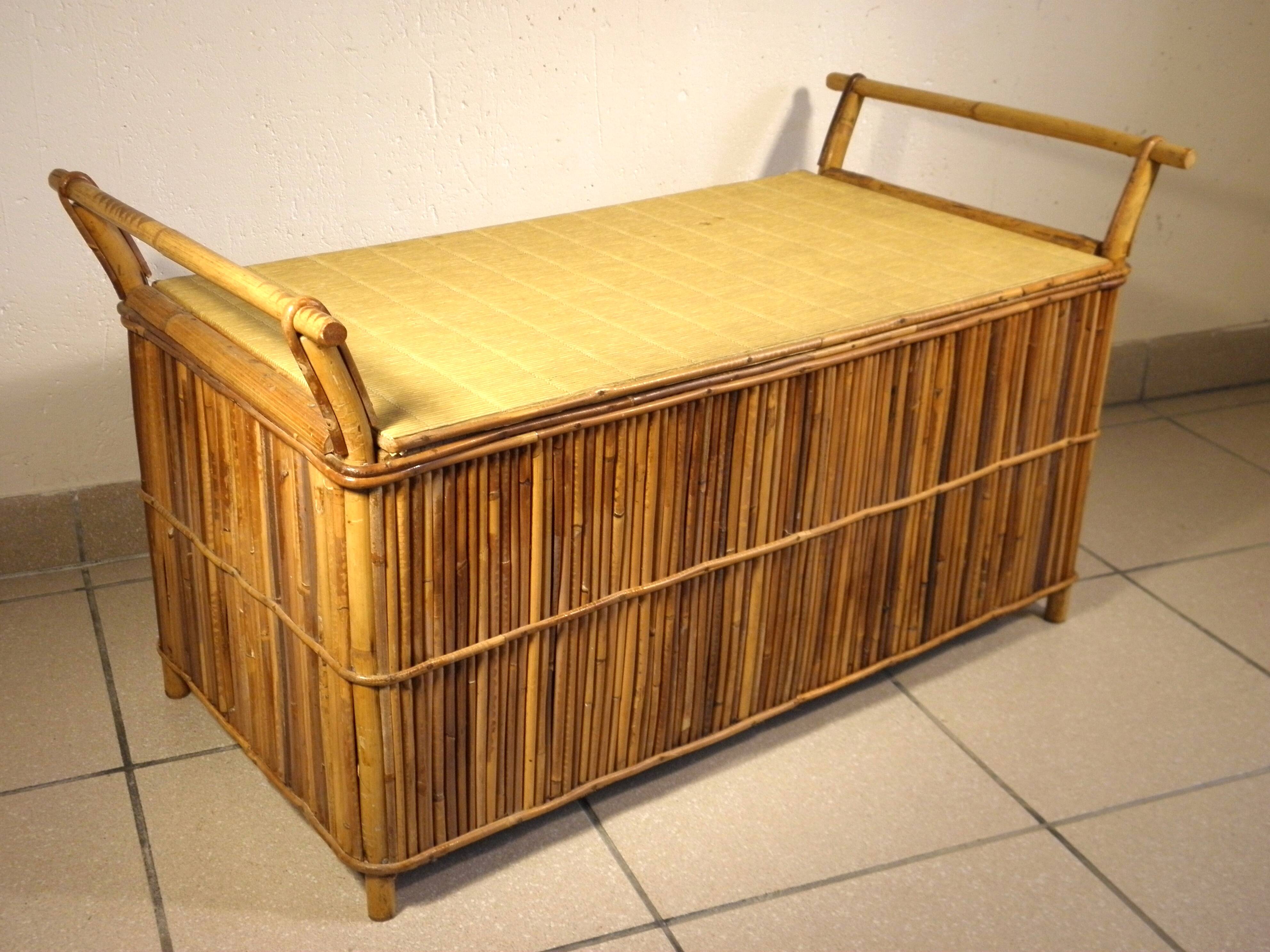 1960s rattan toy box