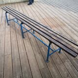 Vintage school locker room bench