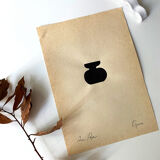 3 original ink drawing on vintage paper, A4