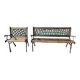 Banc + Fauteuil de Jardin Fonte et Bois