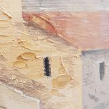 Tuscan landscape by R. Morelli, oil on canvas, late 20th century