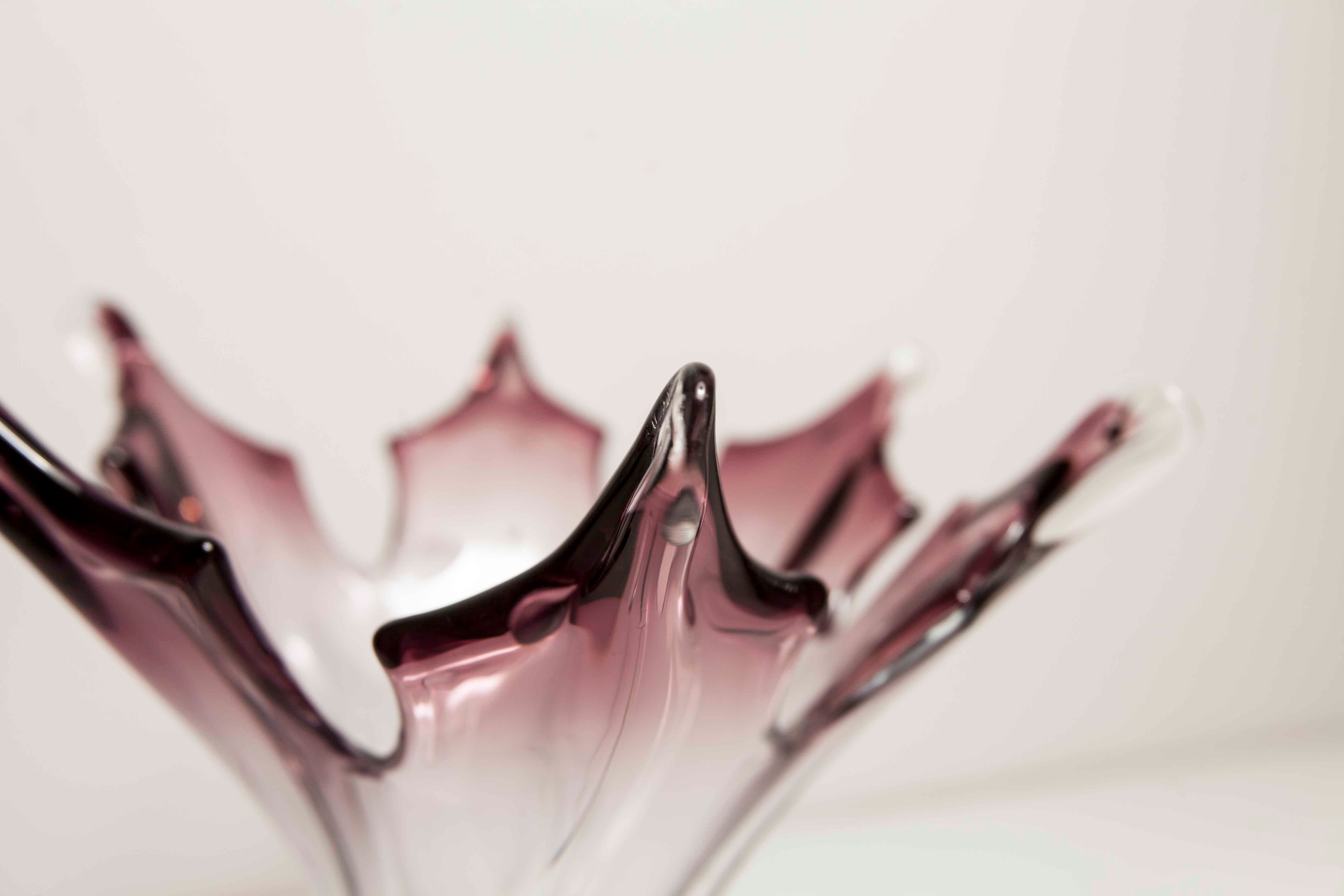 Vase in Murano glass by Fratelli Toso H 27.5cm