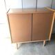 Ancient Scandinavian chest of drawers 4 Drawers Wood Feet Compass 70S Vintage