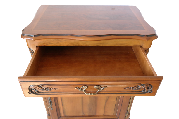 Confiturier en noyer vintage style Louis XV