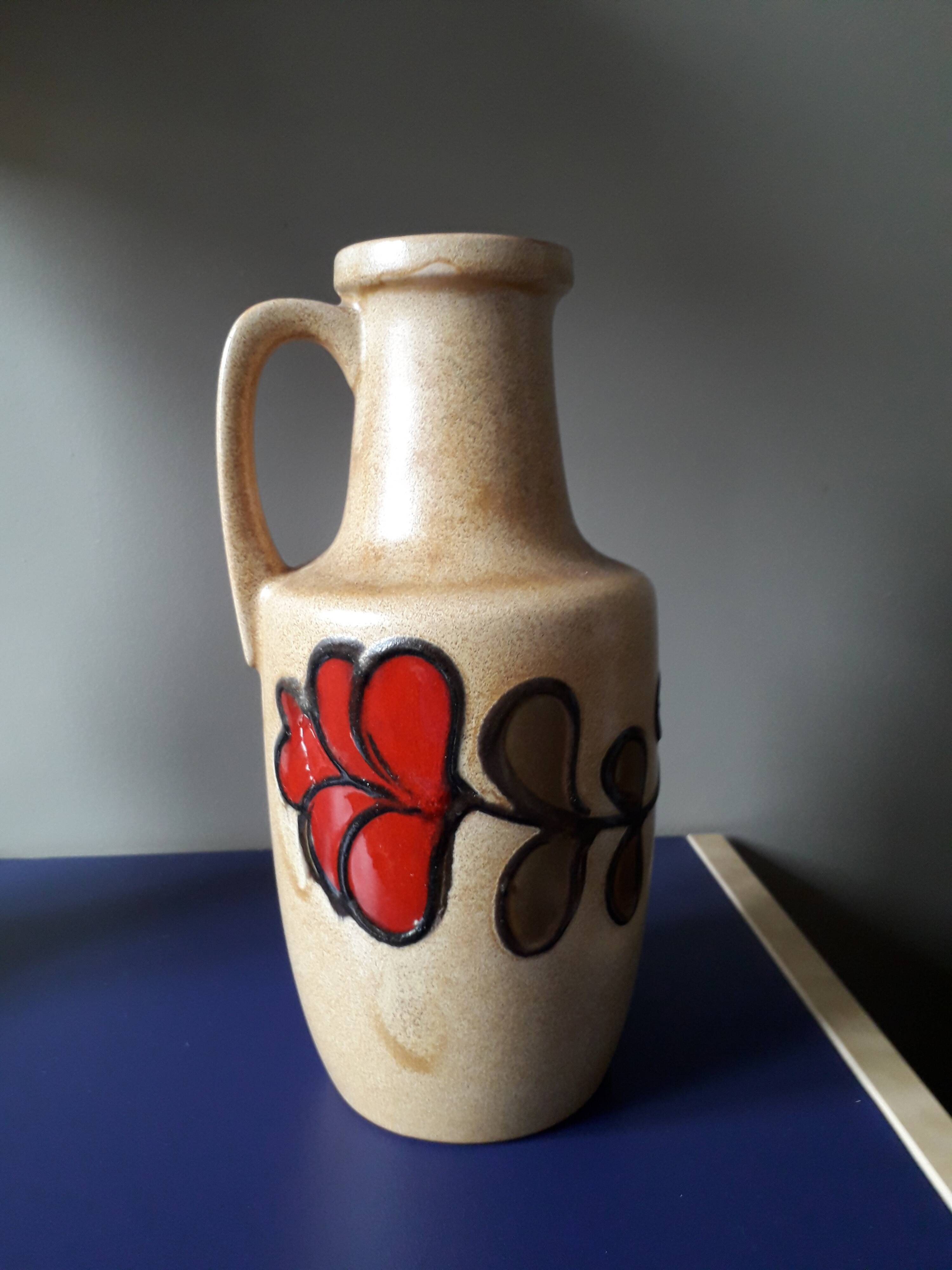 Vintage Germany vase with floral pattern