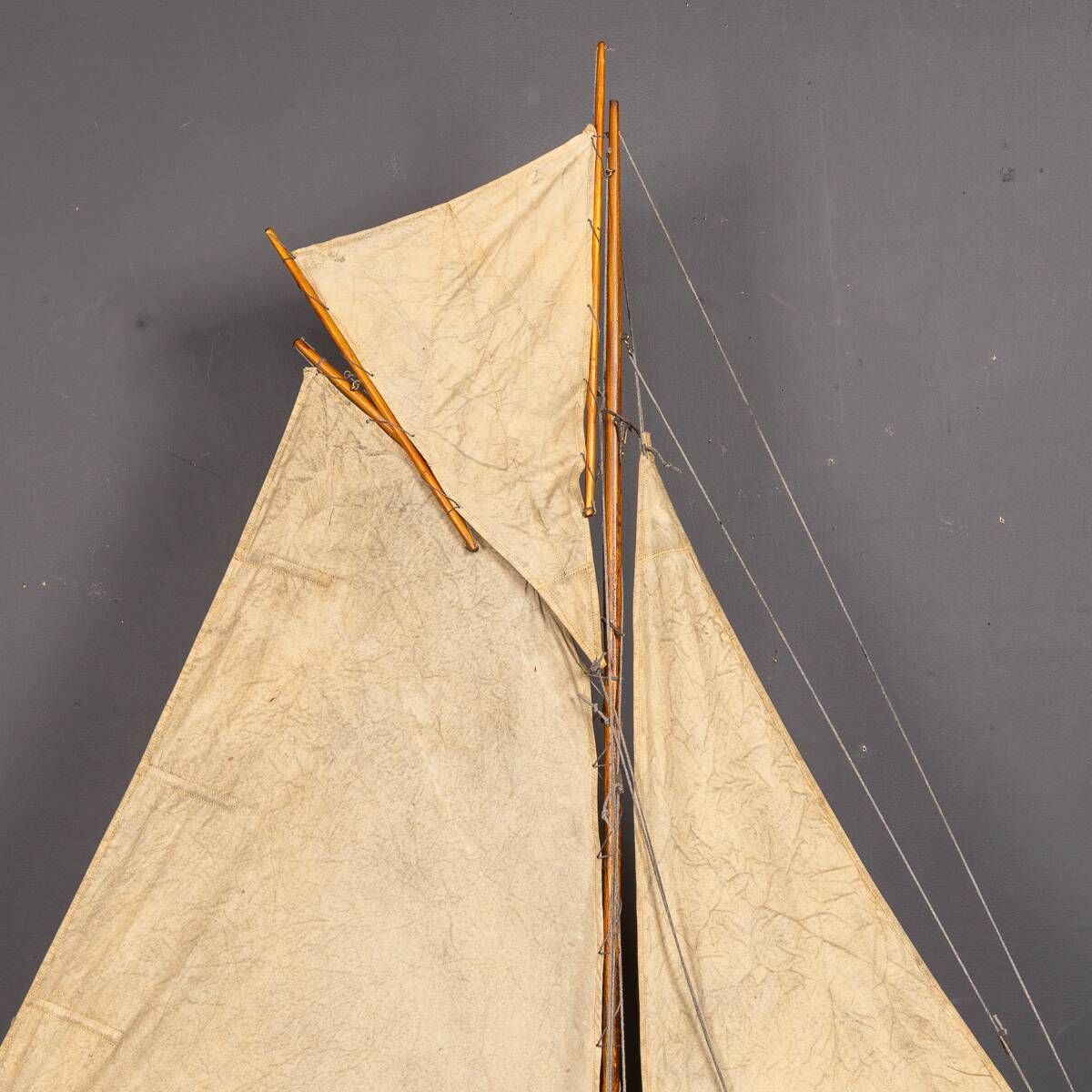 Vintage 20thC English Carved Hull Pond Yacht c.1930