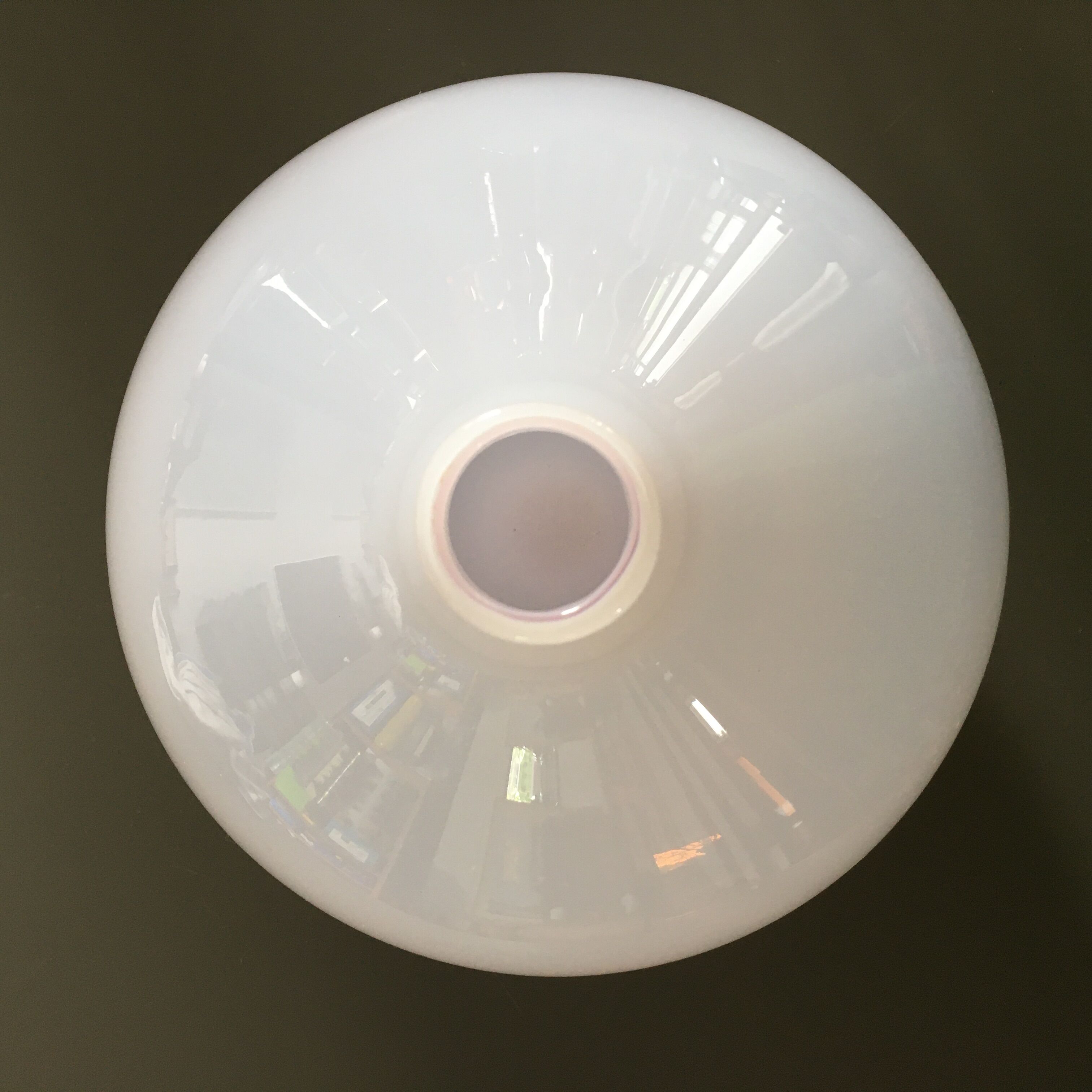 Vase drop pink opaline