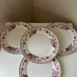 Ensemble assiettes Terre de Fer décor Sorbier Boch Frères Kéramis