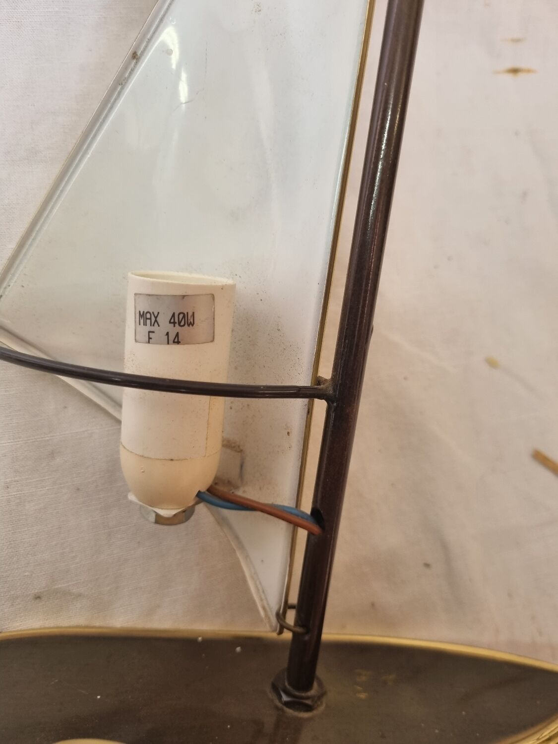 Brass windsurfing wall lamp