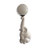 Vintage elephant lamp ceramic and opaline