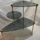 Smoked glass tripod side table, 1950