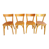 Set of bistro chairs, golden oak color