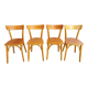 Lot de chaises bistrot couleur chêne doré