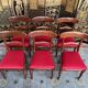 Suite de 6 chaises anglaises en acajou 19eme restaurées