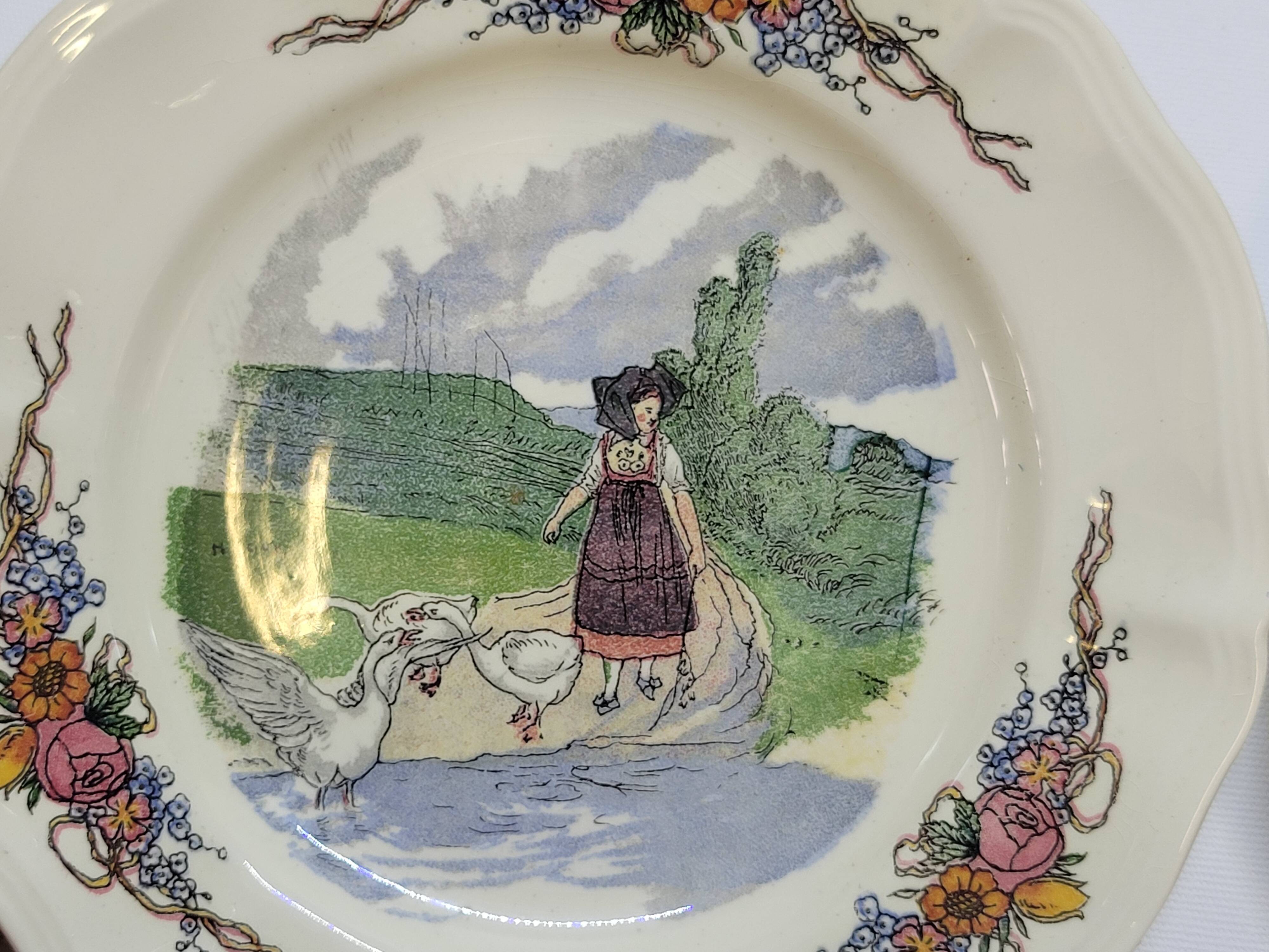 6 Small Dinner Plates Diameter 21 Cm Sarreguemines Obernai Loux