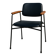 Fauteuil Eugen Schmidt, simili cuir noir modèle Coraline pour Airborn 1960