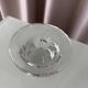 Vintage Scandinavian glass Candle Holder – Clear Pressed Glass – 1970s