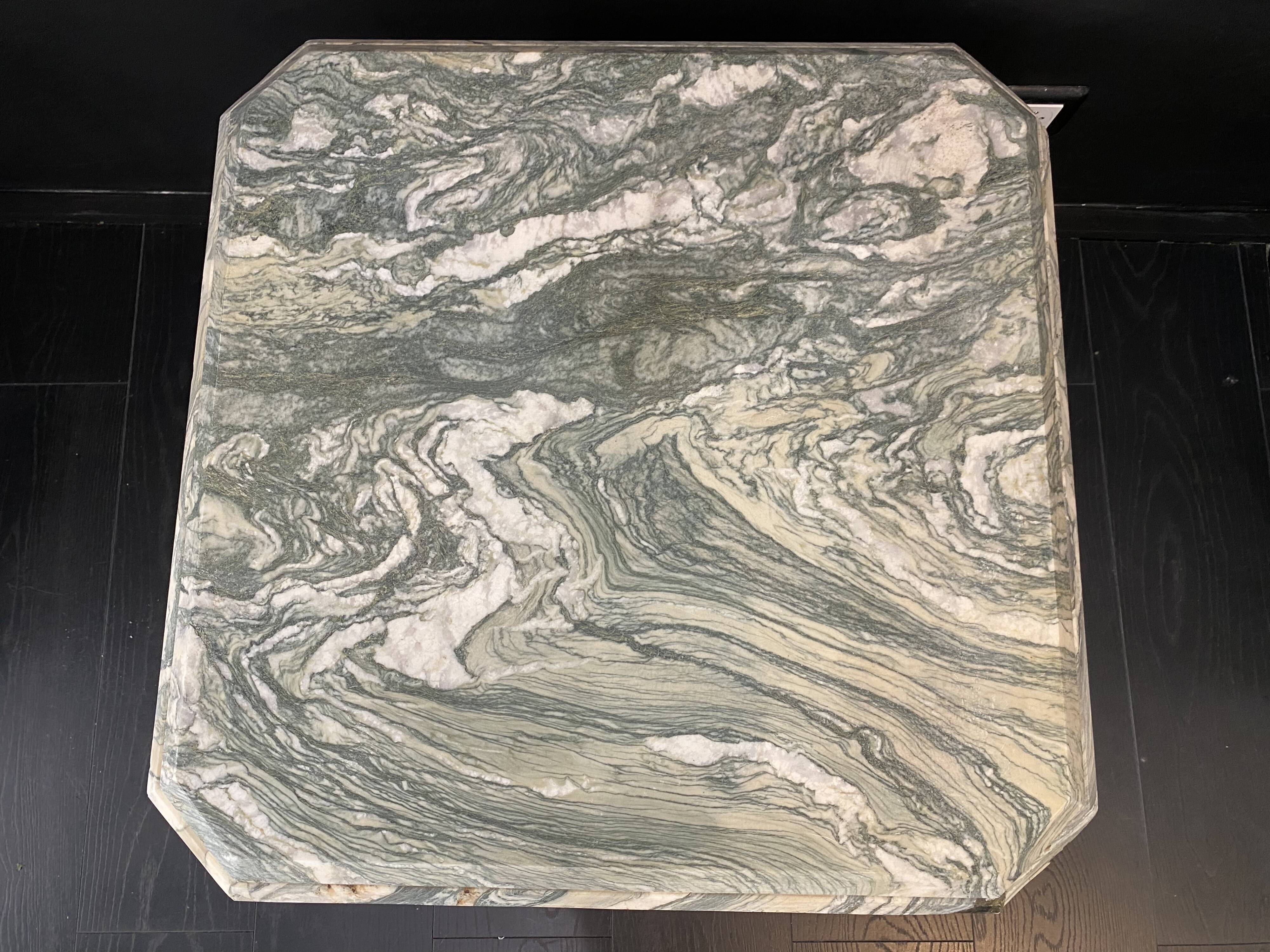 Green marble coffee table