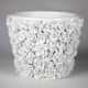 White earthenware pot cover "coco camellias" style 100 unique flowers