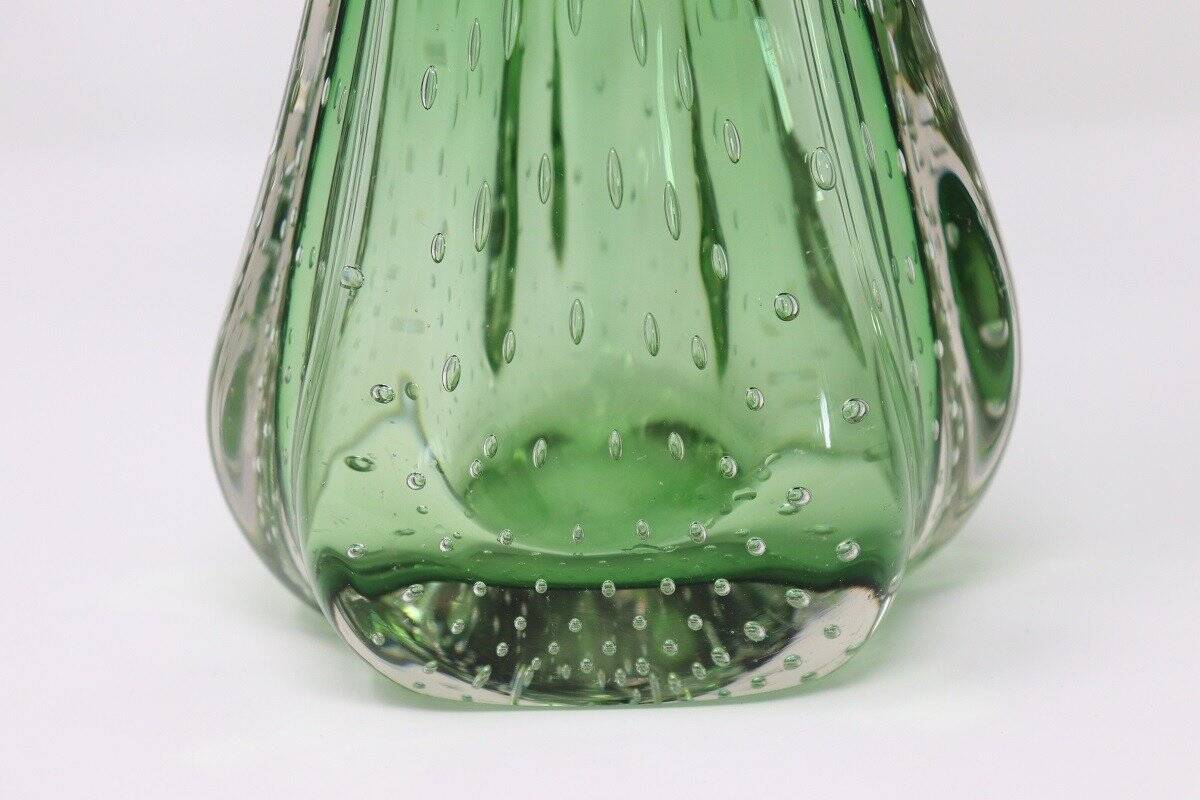Murano Green Vase, Italy 1960s
