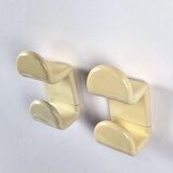 Pair of gedy 1970s hooks in vintage space age abs